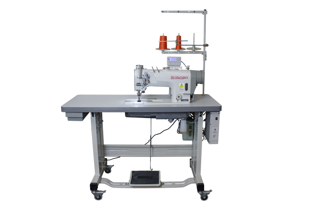 NT-T8422 AUTOMATIC DOUBLE NEEDLE SEWING MACHINE TO SET ZIPPERS