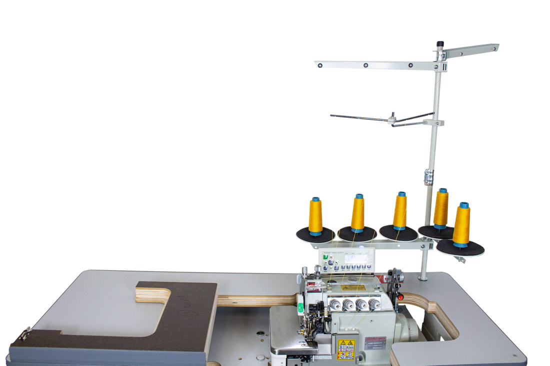 NT-8200T-05DX5-56-7/P/A (PHENUMATIC OVERLOCK 5 THREADS HEAVY DUTY AUTOMATIC W/AIR & SCENSORS & DIRECT DRIVE ANGLE KNIFES)