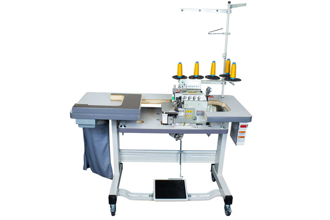 NT-8200T-05DX5-56-7/P/A (PHENUMATIC OVERLOCK 5 THREADS HEAVY DUTY AUTOMATIC W/AIR & SCENSORS & DIRECT DRIVE ANGLE KNIFES)