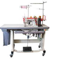 NT-500-05CB/E ELASTIC SETTING DEVICE W/FEEDING DEVICE DIRECT DRIVE 3 NEEDLE 5 THREADS RIGHT SIDE CUTTING EDGE COVERSTITCH SEWING MACHINE