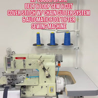 NT-2000C/D/ATK BELT & LOOP SEW & CUT COVER STITCH WITH CHAIN CUTTER SYSTEM & AUTOMATIC LIFTER  SEWING MACHINE