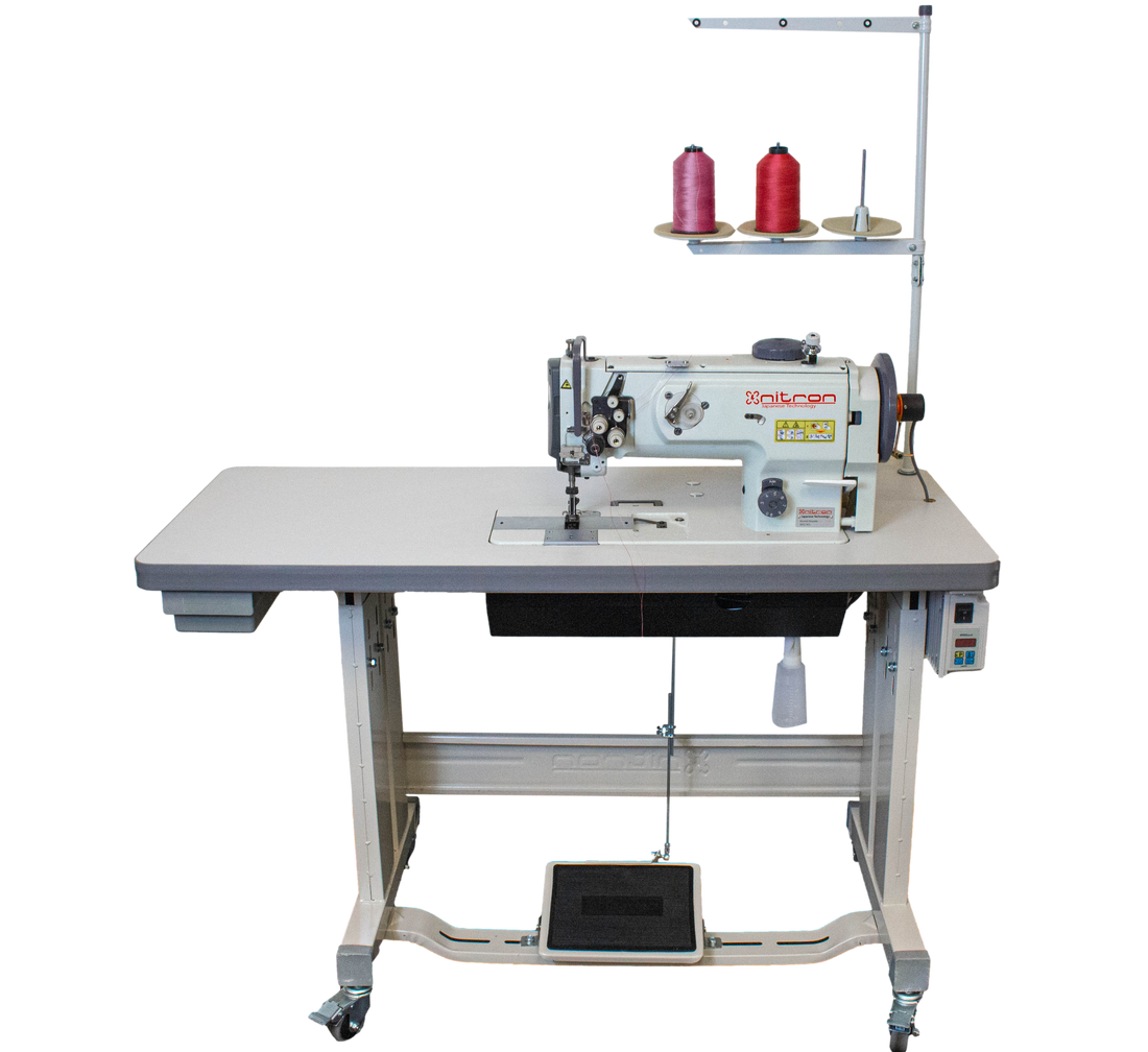 NT-1560 DOUBLE NEEDLE WALKING FOOT SEWING MACHINE W/ SERVO MOTOR