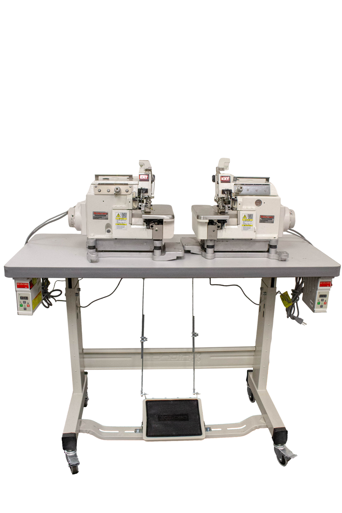 NT-3215-01D Set of EX overlock sewing machine left & right with direct drive motor 220V power with safety stitch only
