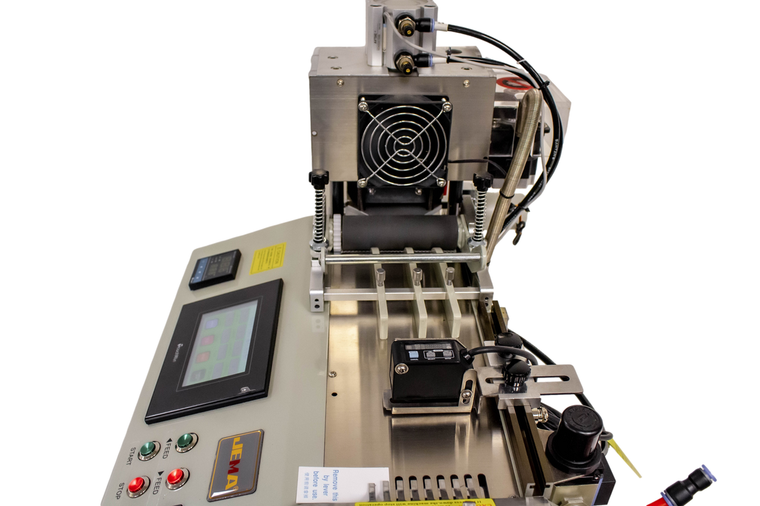 JM-120PHXS NEW GENERATION PENUMATIC LABEL HOT ANGLE CUTTING MACHINE