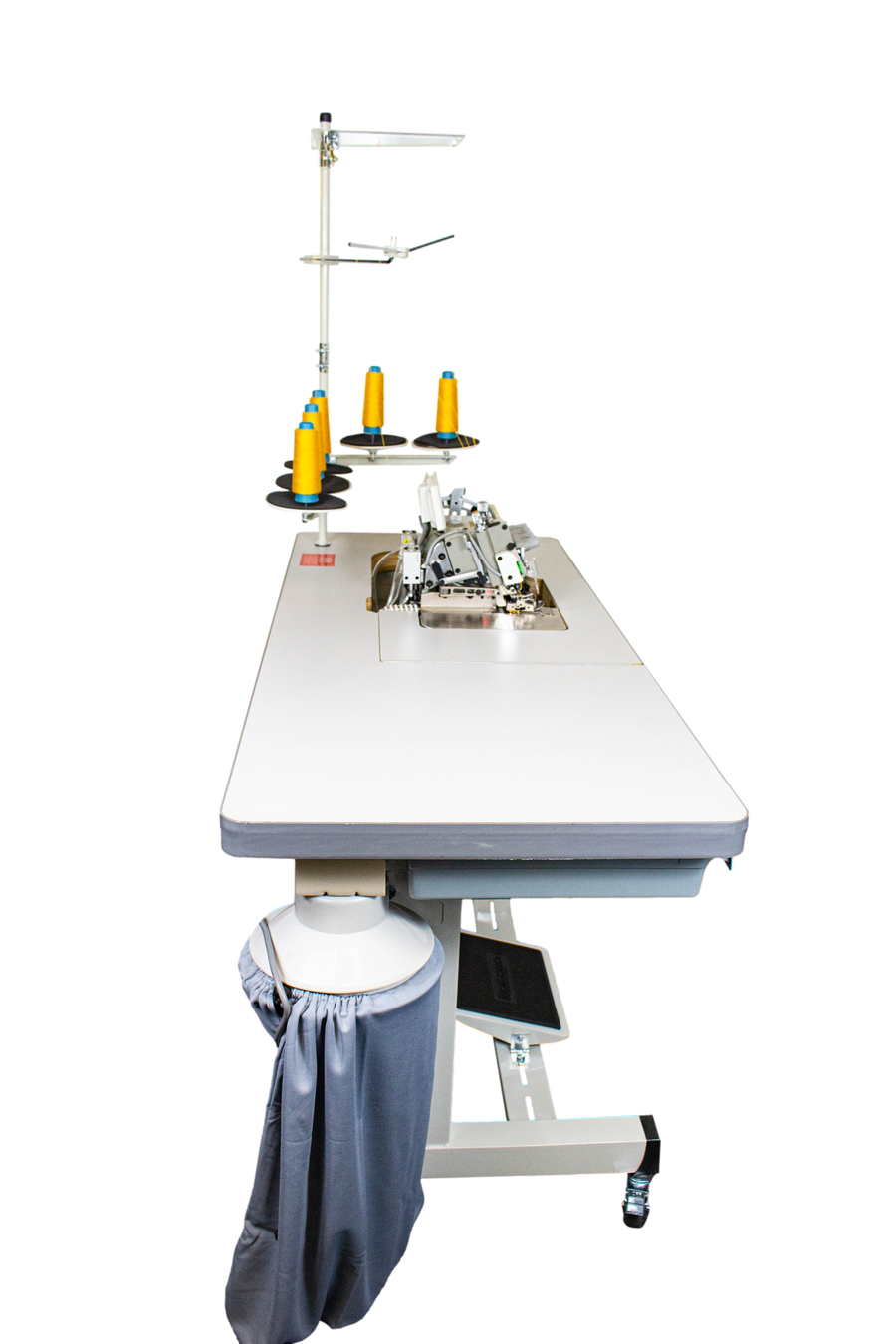 NT-8200T-05X5/56/7/P/A PHENUMATIC HEAVY 5 THREADS OVERLOCK SEWING MACHINE AUTOMATIC W/DIRECT DRIVE MOTOR