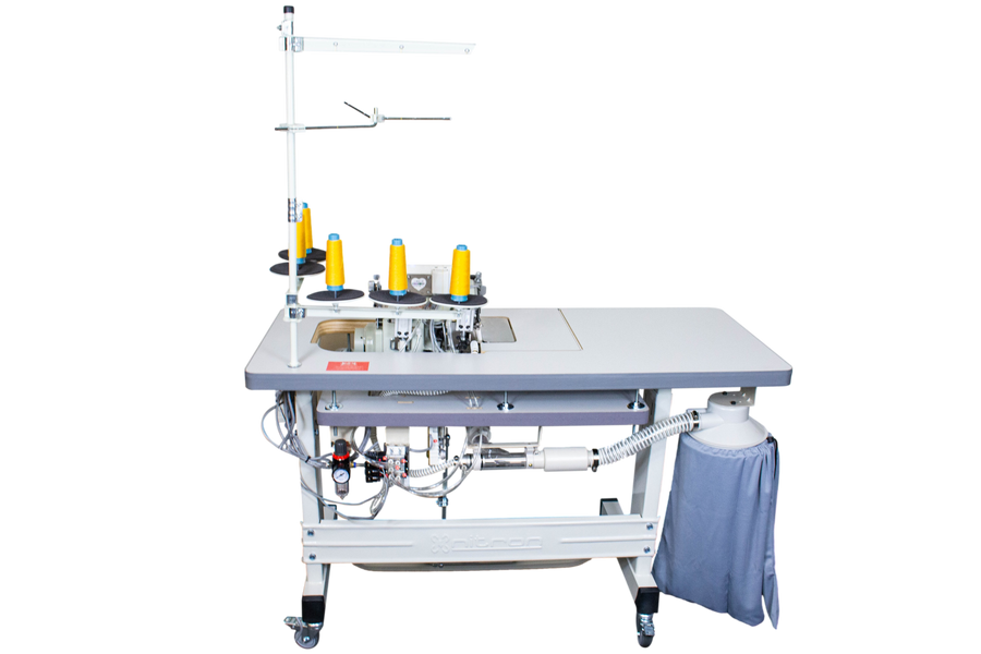 NT-8200T-05DX5-56-7/P/A (OVERLOCK 5 HILOS AUTOMÁTICO DE TRABAJO PESADO CON AIRE Y SCENSORES Y CUCHILLOS ANGULARES DE ACCIONAMIENTO DIRECTO)