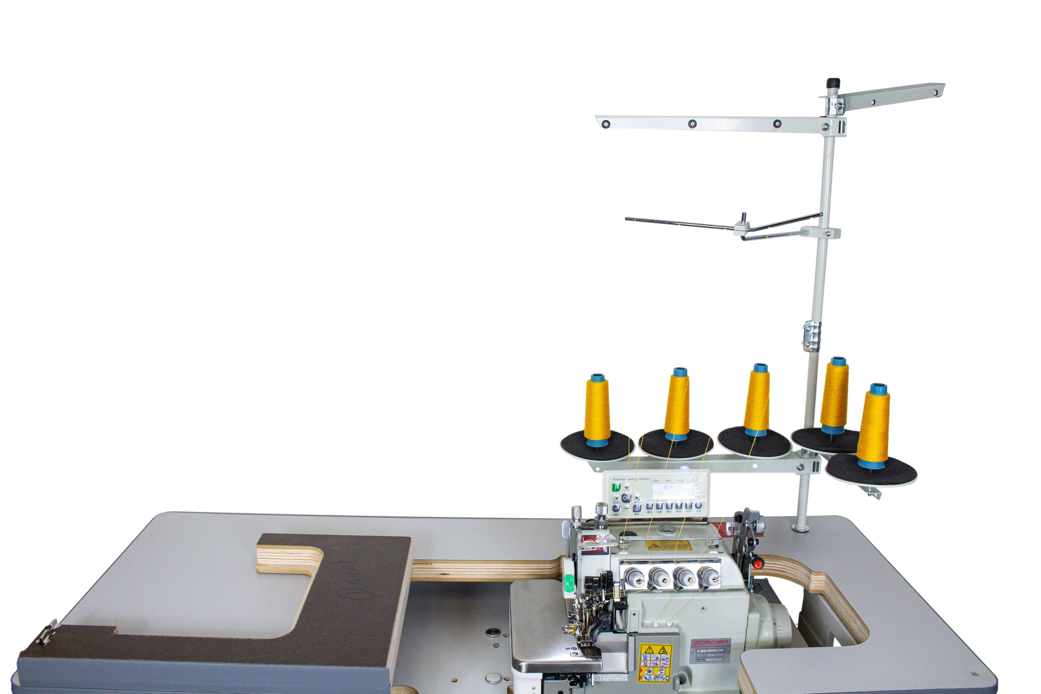 NT-8200T-05X5/56/7/P/A PHENUMATIC HEAVY 5 THREADS OVERLOCK SEWING MACH ...
