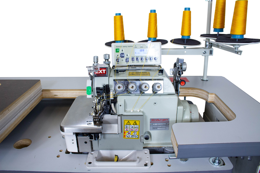 NT-8200T-05X5/56/7/P/A PHENUMATIC HEAVY 5 THREADS OVERLOCK SEWING MACHINE AUTOMATIC W/DIRECT DRIVE MOTOR