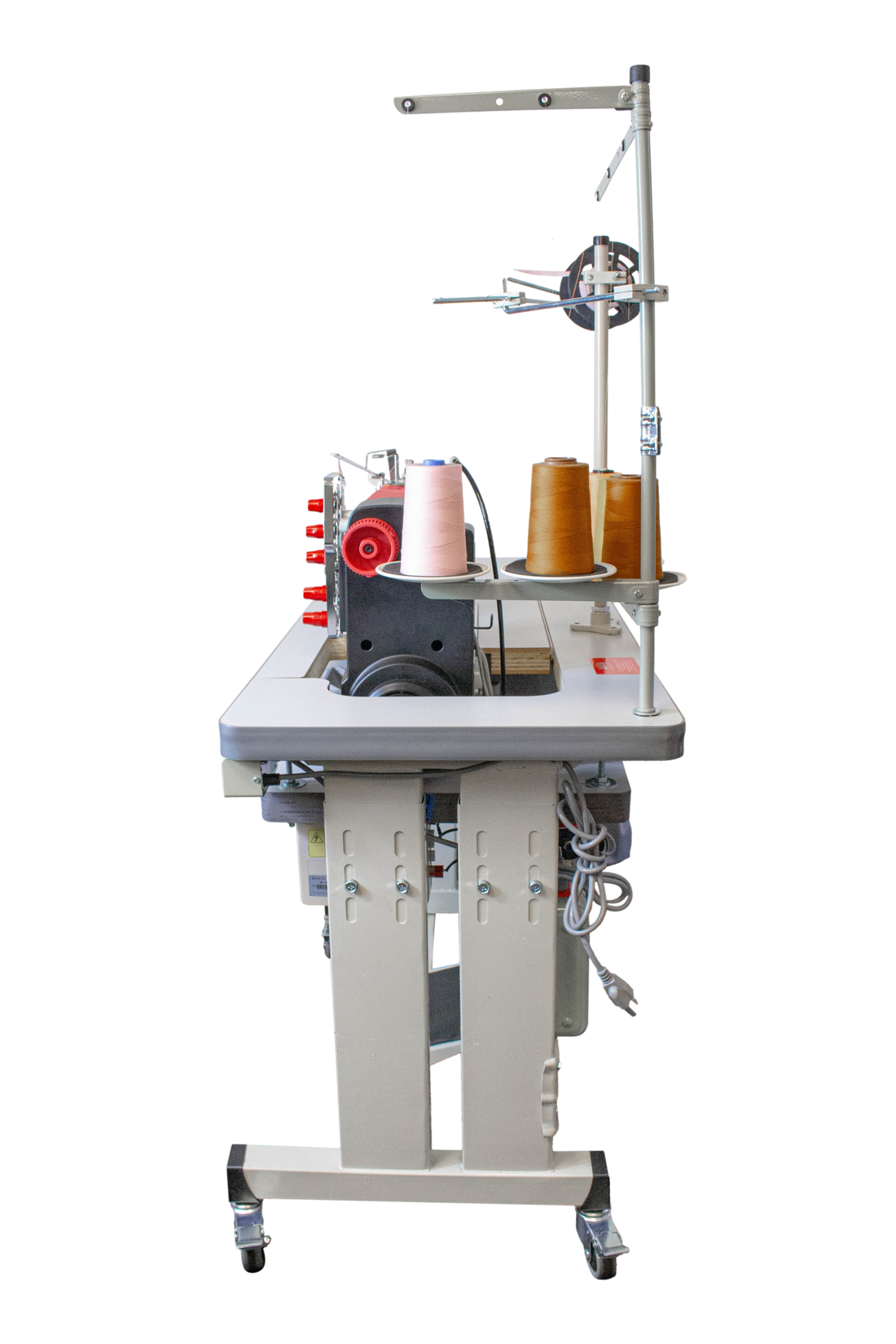 NT-500-05CB/E ELASTIC SETTING DEVICE W/FEEDING DEVICE DIRECT DRIVE 3 NEEDLE 5 THREADS RIGHT SIDE CUTTING EDGE COVERSTITCH SEWING MACHINE