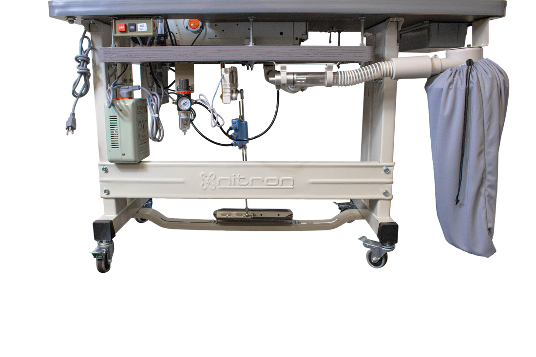 NT-500-05CB/E ELASTIC SETTING DEVICE W/FEEDING DEVICE DIRECT DRIVE 3 NEEDLE 5 THREADS RIGHT SIDE CUTTING EDGE COVERSTITCH SEWING MACHINE