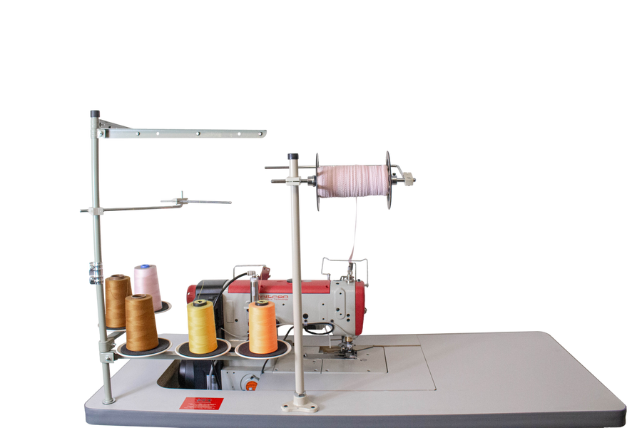 NT-500-05CB/E ELASTIC SETTING DEVICE W/FEEDING DEVICE DIRECT DRIVE 3 NEEDLE 5 THREADS RIGHT SIDE CUTTING EDGE COVERSTITCH SEWING MACHINE
