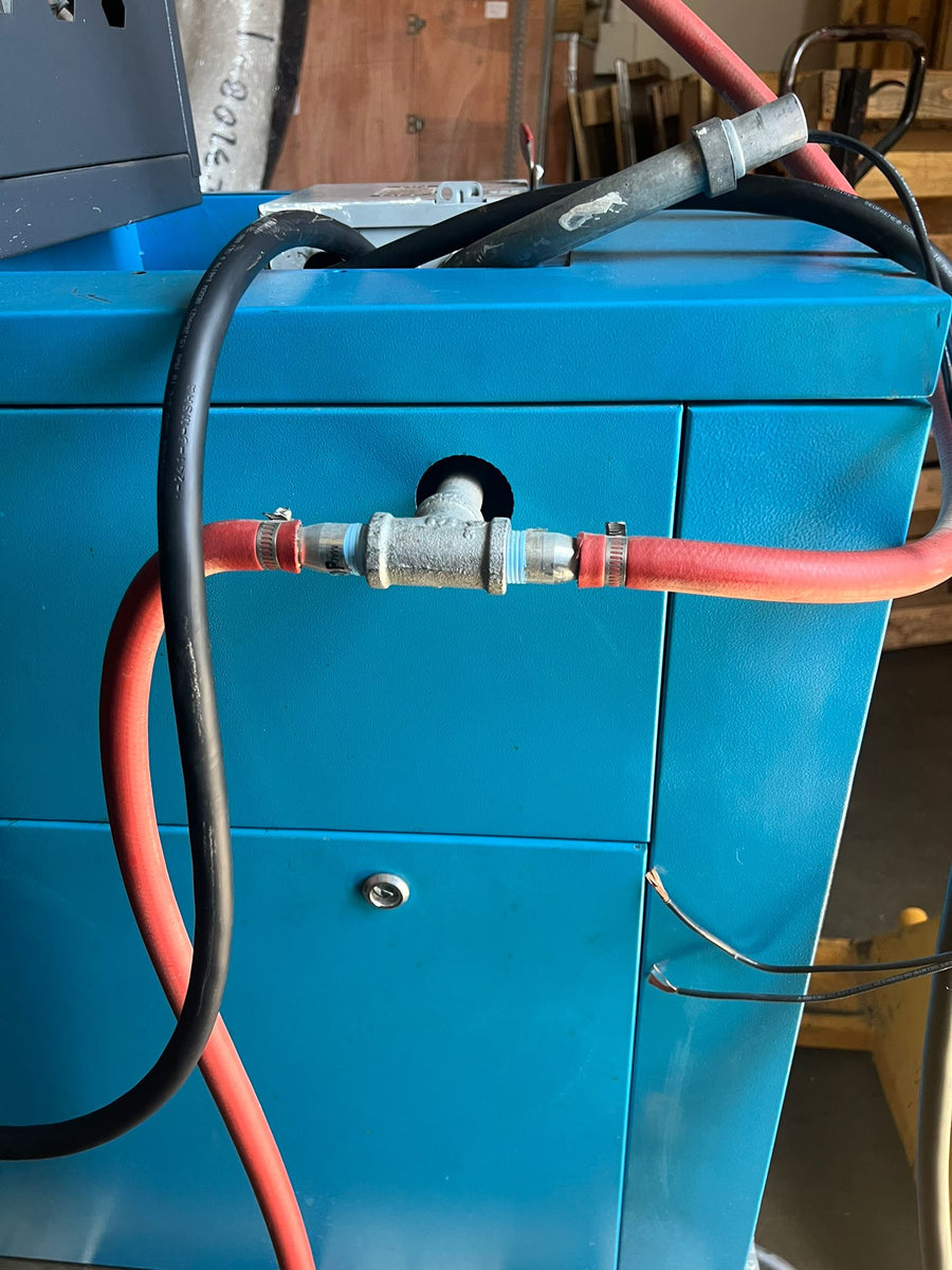 HIGH QUALITY AIR COMPRESSOR BLUE HEAVY DUTY WITH EXTRA STORAGE TANK AND DRYER