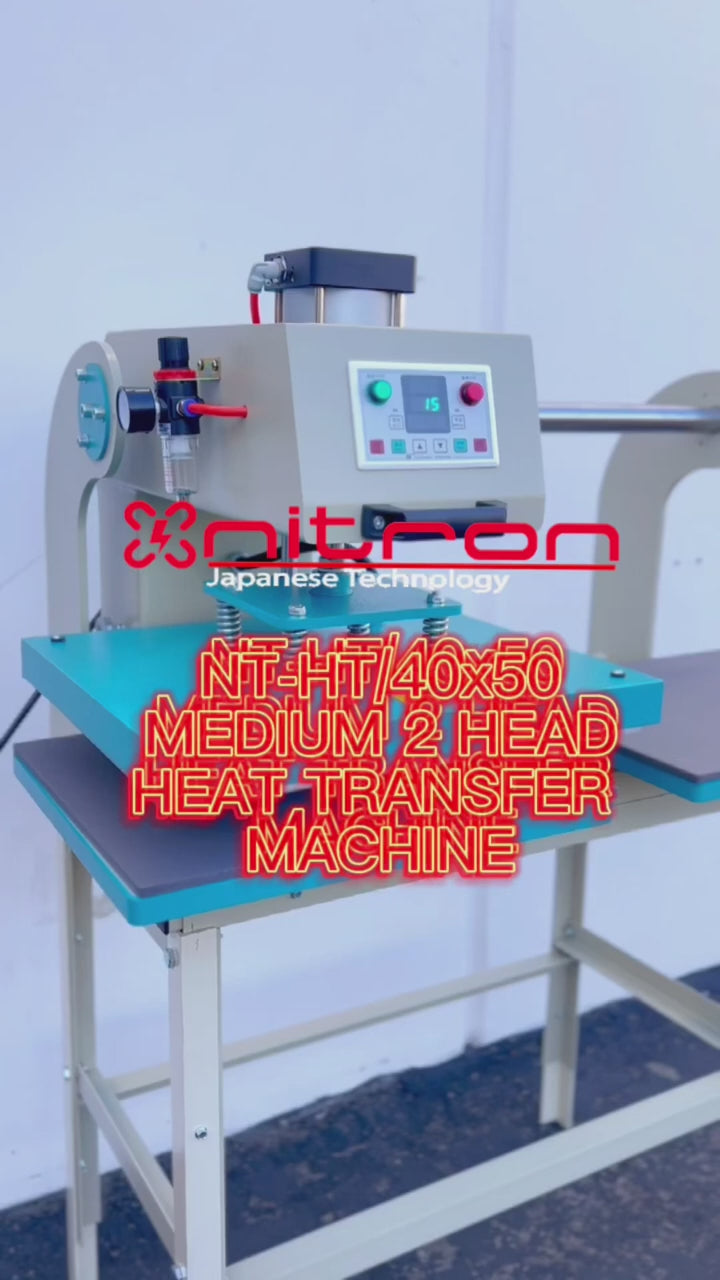 NT-HT//50X40 MEDIUM 2 HEAD HEAT TRANSFER MACHINES 50X40 CMS AREA