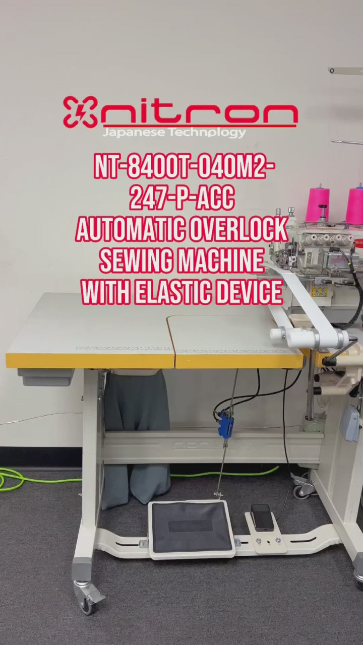 NT-8400T-040M2-247-P-ACC MÁQUINA DE COSER OVERLOCK AUTOMÁTICA CON DISPOSITIVO ELÁSTICO 