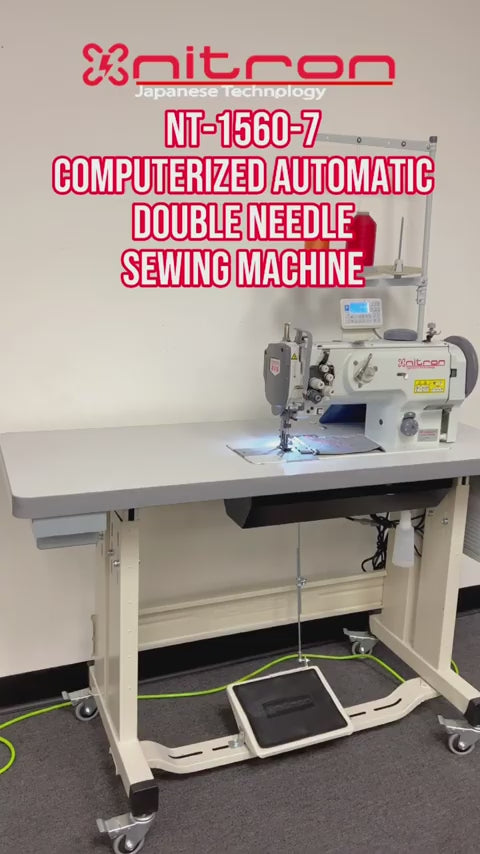 NT-1560-7 MÁQUINA DE COSER AUTOMÁTICA COMPUTARIZADA DE DOBLE AGUJA