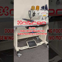 NT-1560 MÁQUINA DE COSER DE PIE ANDADOR DE DOBLE AGUJA CON SERVOMOTOR