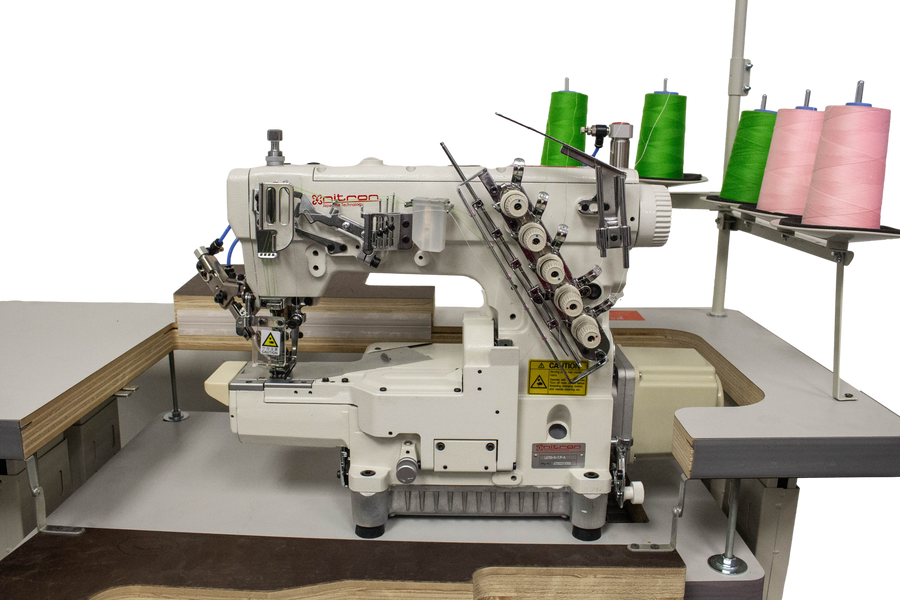 L6700-D-7 /P-A Full Automatic pneumatic cylinder bed Coverstitch sewing machine