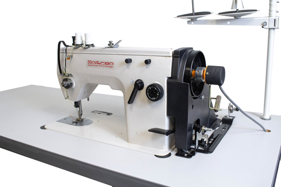 NT-1560 DOUBLE NEEDLE WALKING FOOT SEWING MACHINE W/ SERVO MOTOR